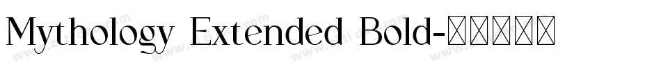 Mythology Extended Bold字体转换
